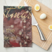 Reds Greens Golds Personalize Kitchen Theedoek (Quarter Fold)