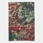 Reds Greens Golds Personalize Kitchen Theedoek (Verticaal)