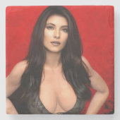 RedSide stone coaster Stenen Onderzetter (Voorkant)