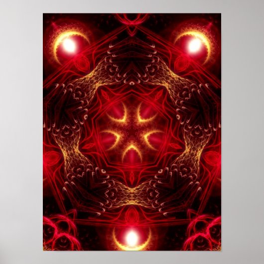 Redstaro Geometry Fractal Art Poster (Voorkant)