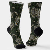 Redstarts in the chrysanthemums in green and white sokken (Gebogen)