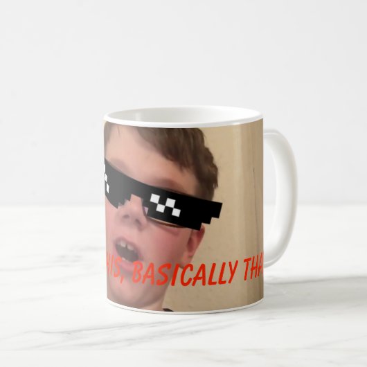 Redstone Gamer64 YouTube-Mok - Basisontwerp Koffiemok (Voorkant rechts)