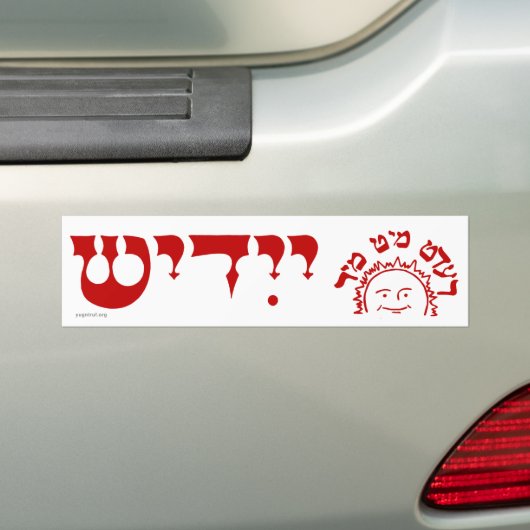 Redt Mit Mir Yiddish Zun Bumpersticker (Op auto)