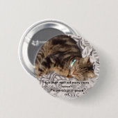 redt u alstublieft een kat ronde button 5,7 cm (Voorkant /achterkant)