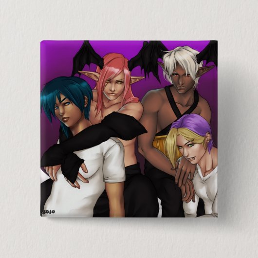 Redthread Cast-knop (vierkant) Vierkante Button 5,1 Cm (Voorkant)