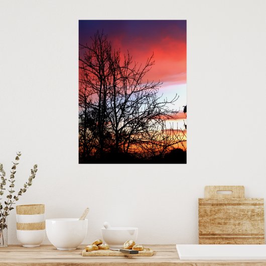 RedTones Skies Print (Keuken)