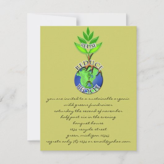 ReDuce gebruiken Recyclen Kaart (Voorkant)