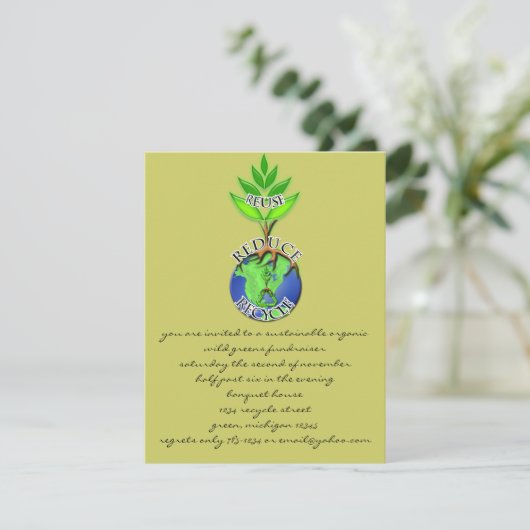 ReDuce gebruiken Recyclen Kaart (Staand voorkant)