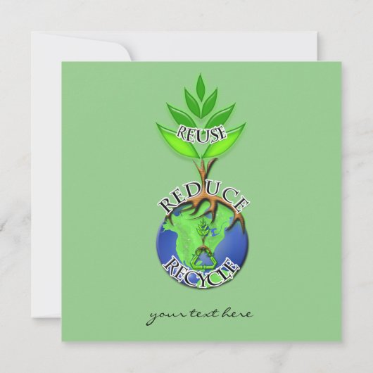 ReDuce gebruiken Recyclen Kaart (Achterkant)