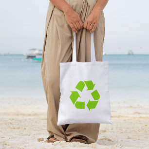 Reduce Hergebruik Recycleer -Eco Symbool Duurzame Grote Tote Bag