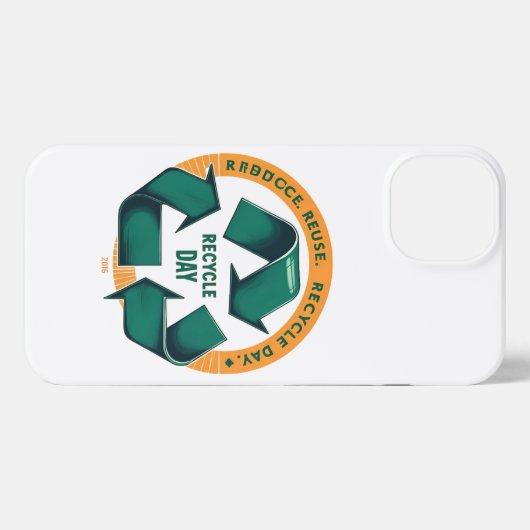 Reduce Reuse Recycle Eco Tee iPhone Hoesje (Achterkant horizontaal)