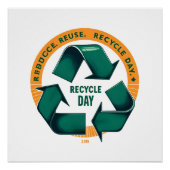 Reduce Reuse Recycle Eco Tee Perfect Poster (Voorkant)