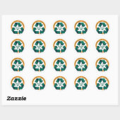 Reduce Reuse Recycle Eco Tee Ronde Sticker (Vel)