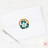 Reduce Reuse Recycle Eco Tee Ronde Sticker (Envelop)