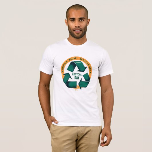 Reduce Reuse Recycle Eco Tee T-shirt (Voorkant volledig)