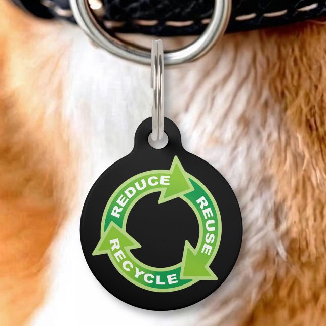 Reduce Reuse Recycle Huisdier ID Tag Huisdierpenning (Creator heeft geüpload)