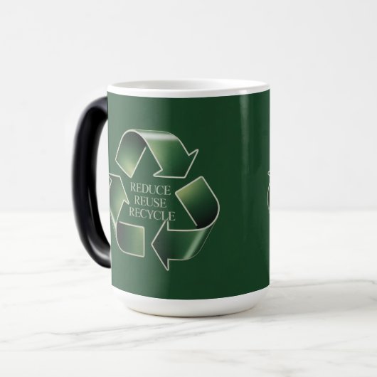 Reduce Reuse Recycle Morphing Mug Magische Mok (Voorkant links)