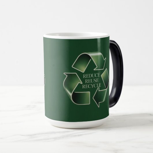 Reduce Reuse Recycle Morphing Mug Magische Mok (Voorkant rechts)