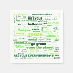 Reduce, Reuse, Recycle Word Cloud Servet