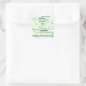 Reduce, Reuse, Recycle Word Cloud Vierkante Sticker (Tas)