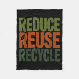 Reduceer hergebruik recycle ecologisch vriendschap fleece deken