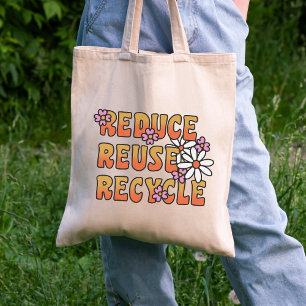 Reduceer, Hergebruik, Recycle Positieve sociale Tote Bag