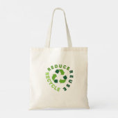 "Reduceer, hergebruik, recyclen" Omgevingsdag Tote Bag (Achterkant)