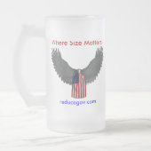 Reducegov.com Coffee-Mok waar grootte van belang i Matglas Bierpul (Links)