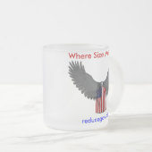 Reducegov.com Coffee-Mok waar grootte van belang i Matglas Koffiemok (Voorkant rechts)