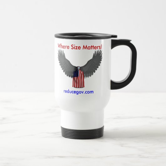 Reducegov.com Coffee-Mok waar grootte van belang i Reisbeker (Rechts)