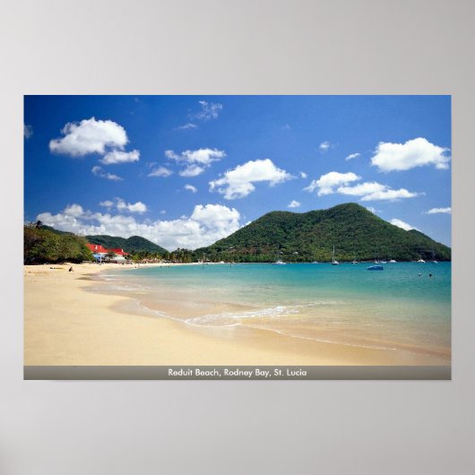 Reduit Beach, Rodney Bay, St. Lucia Poster (Voorkant)
