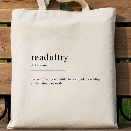 Redultry definitie, boekenliefhebbers tote bag
