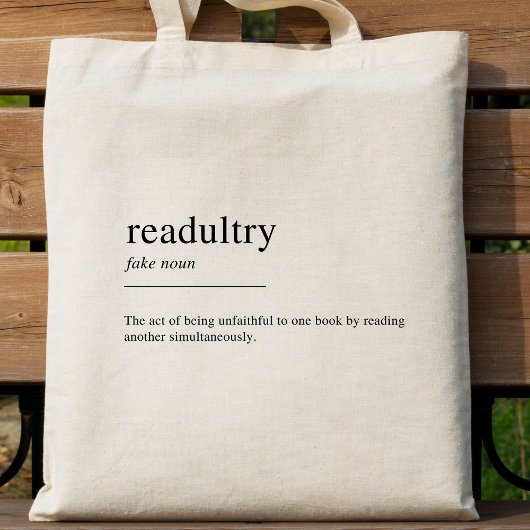 Redultry definitie, boekenliefhebbers tote bag
