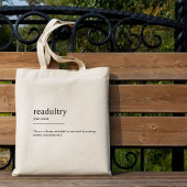 Redultry definitie, boekenliefhebbers tote bag