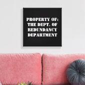 Redundantieafdeling Eigenschap Canvas Afdruk (Insitu (Woonkamer))