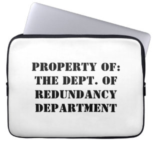 Redundantieafdeling Eigenschap Laptop Sleeve