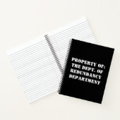 Redundantieafdeling Eigenschap Notitieboek (Binnen)