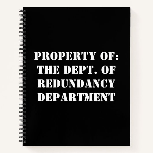 Redundantieafdeling Eigenschap Notitieboek (Voorkant)