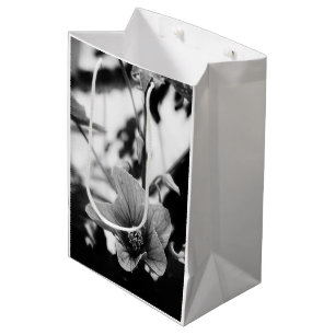 Redvein Abutilon Flower Black and White Photo Medium Cadeauzakje