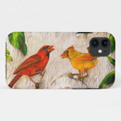 Redvogels Zingend op liefde Case-Mate iPhone Case (Achterkant (horizontaal))