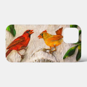 Redvogels Zingend op liefde Case-Mate iPhone Case (Achterkant (horizontaal))