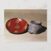 Redware-beker en -schaal, c.1780 briefkaart (Voorkant)