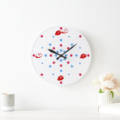 RedWhiteBlue is voor U Wall Clock Grote Klok (Huis)