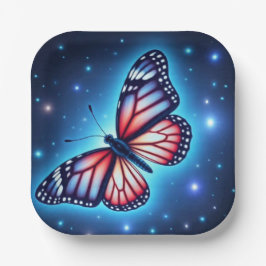 RedWhiteBlueButterfly Papieren Bordje