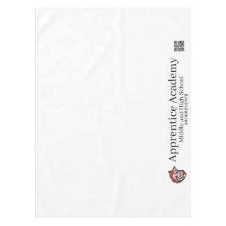 Redwolf Logo en Apprentice Academy met QRC Tafelkleed