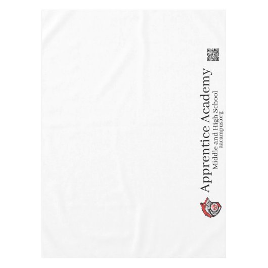 Redwolf Logo en Apprentice Academy met QRC Tafelkleed (Voorkant)