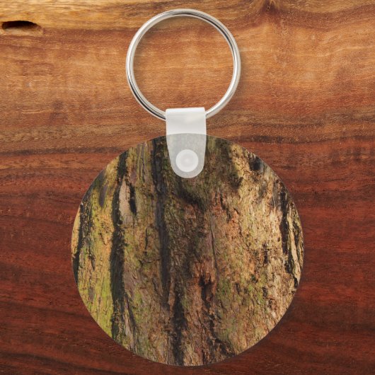 Redwood Bark Photo Texture Sleutelhanger (Voorkant)