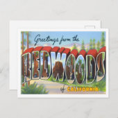 Redwood, California  Big Letters Briefkaart (Voorkant / Achterkant)