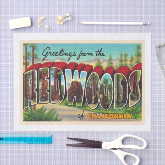 Redwood California  Large Letter Briefkaart Tissuepapier (Craft)