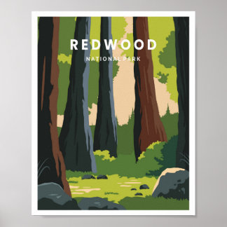 Redwood California Nationaal Park Poster
